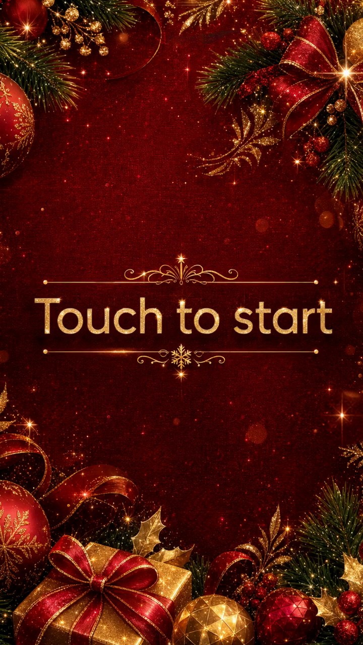 Static Christmas welcome screen, before animation